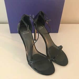 Stuart Weitzman Nudistsong Black Patent Size 8.5
